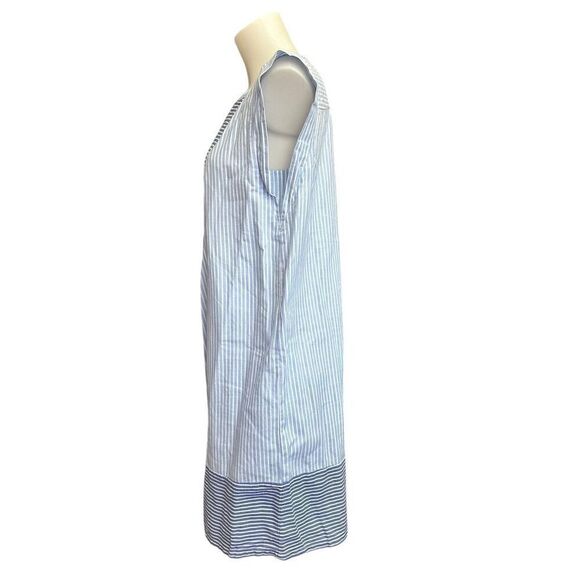 LOFT Striped blue White Henley Shift Dress Preppy Nautical size‎ Small Lined - Picture 4 of 9